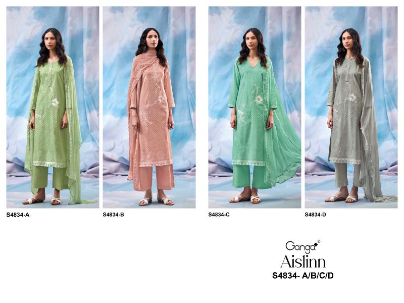 Ganga aislinn 4834 wholesale dress material in hyderbad